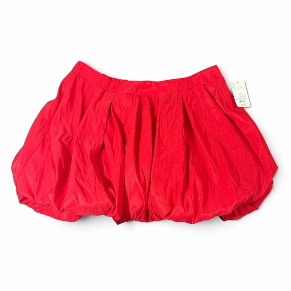 A New Day Mini Bubble Skirt Red Women’s XL Puffy NWT